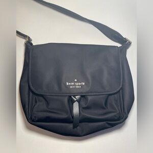 Kate Spade “Carley” Black Nylon Crossbody Messenger Bag